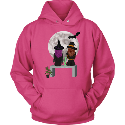 Stoner Girl Hoodie: Witch Besties & Bong Rips by Moonlight
