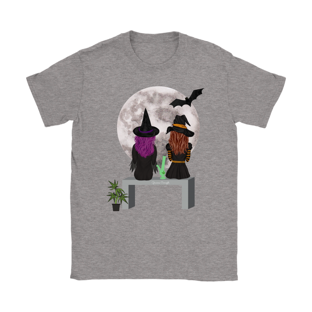 Stoner Girl Hoodie: Witch Besties & Bong Rips by Moonlight