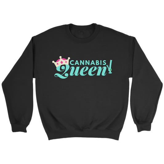 Cannabis Queen Crewneck Sweatshirt, Racerback Tank & Hoodie