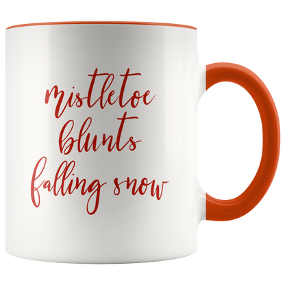 Stoner Gifts: Mistletoe, Blunts, Falling Snow Mug - Gracious Concepts