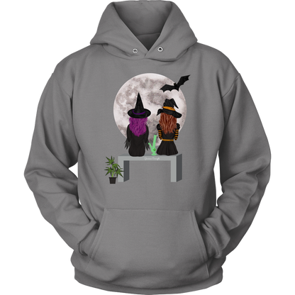 Stoner Girl Hoodie: Witch Besties & Bong Rips by Moonlight