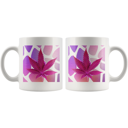 Stoner Girl Mug: Pink Pot Leaf - Gracious Concepts
