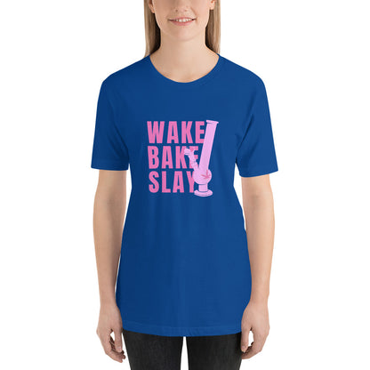 Wake Bake Slay Pink Bong T-shirt