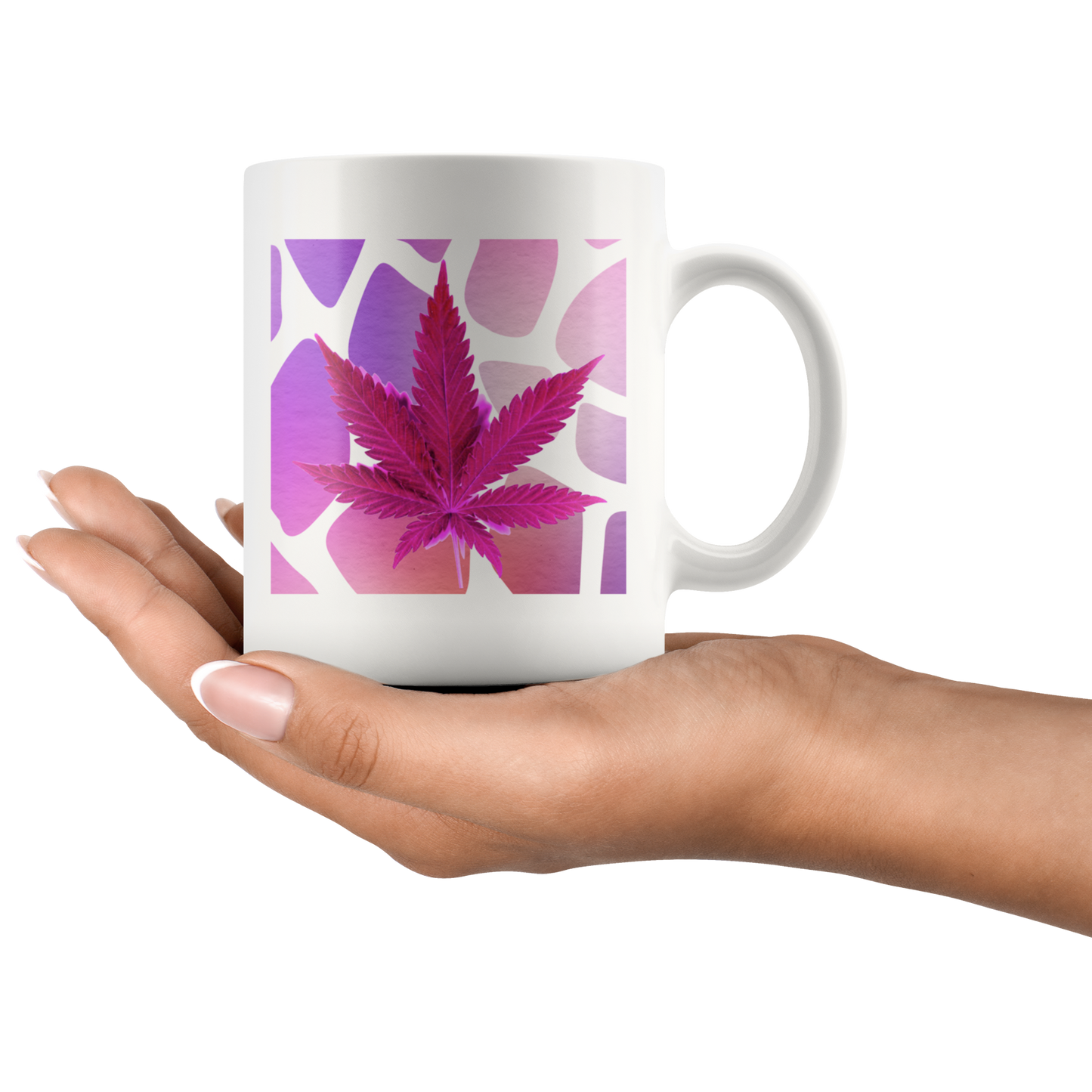 Stoner Girl Mug: Pink Pot Leaf - Gracious Concepts
