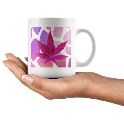Stoner Girl Mug: Pink Pot Leaf - Gracious Concepts