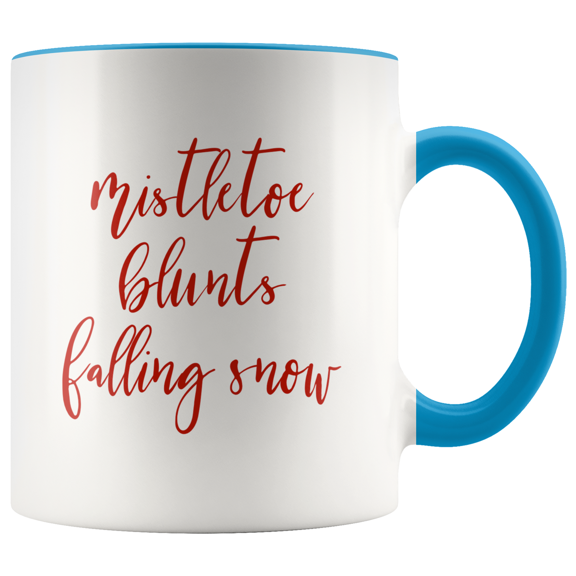 Stoner Gifts: Mistletoe, Blunts, Falling Snow Mug - Gracious Concepts