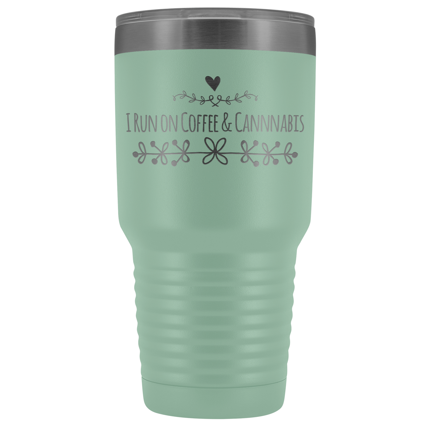 I Run On Coffee & Cannabis Travel Mug, Stoner Coffee Mug, Cannabis Mug - Gracious Concepts