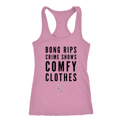 Funny Weed Shirt, Bong Rips Crime Shows and Comfy Clothes Stoner Girl Shirt